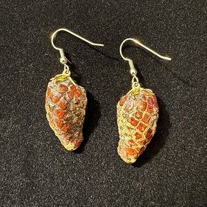 Petrified Pinecone Earrings